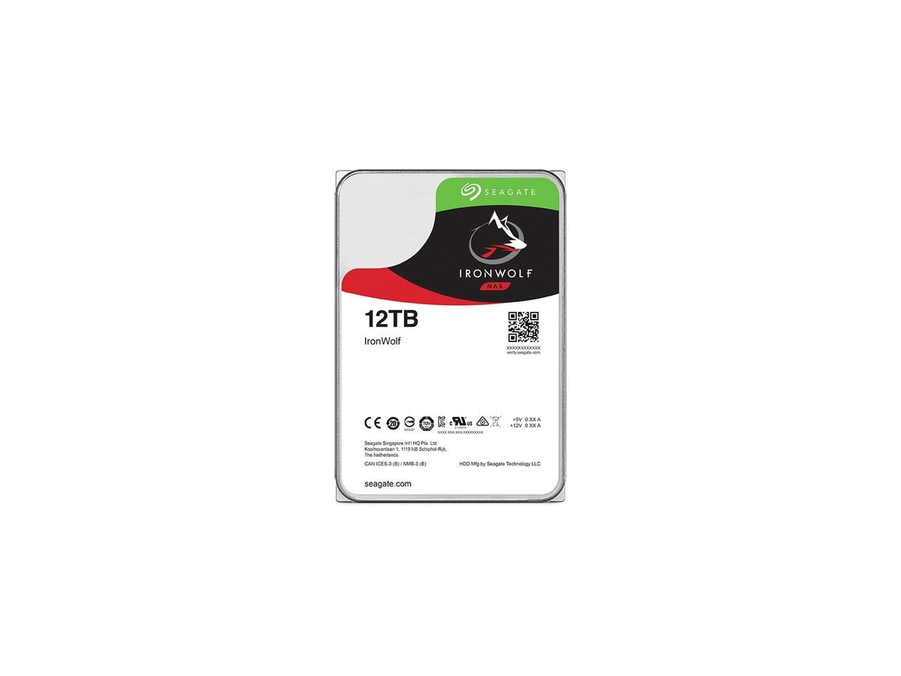 Seagate 12TB IRONWOLF SATA 7200 RPM 256MB 3.5, ST12000VN0008