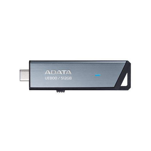 ADATA UE800, 512 GB, USB Type-C, 3.2 Gen 2 (3.1 Gen 2), 1000 MB/s, Slide, Silver