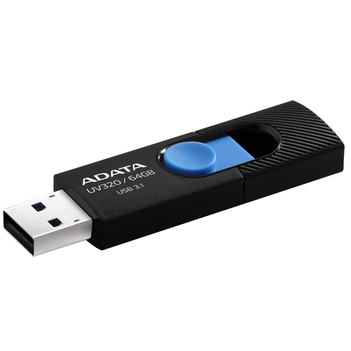 ADATA UV320, 64 GB, USB Type-A, 3.2 Gen 1 (3.1 Gen 1), Slide, 7,9 g, Black, Blue
