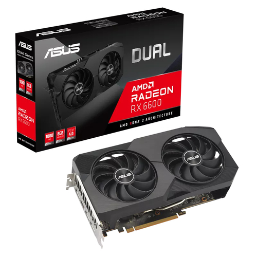 ASUS Dual Radeon RX 6600 V2 8GB GDDR6, Radeon RX 6600, 8 GB, GDDR6, 128 bit, 7680 x 4320 pixels, PCI Express 4.0