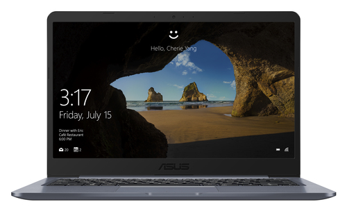 ASUS E406MA-QP2S-CB, Intel® Pentium® Silver, 1,1 GHz, 35,6 cm (14"), 1366 x 768 pixels, 4 GB, 128 GB