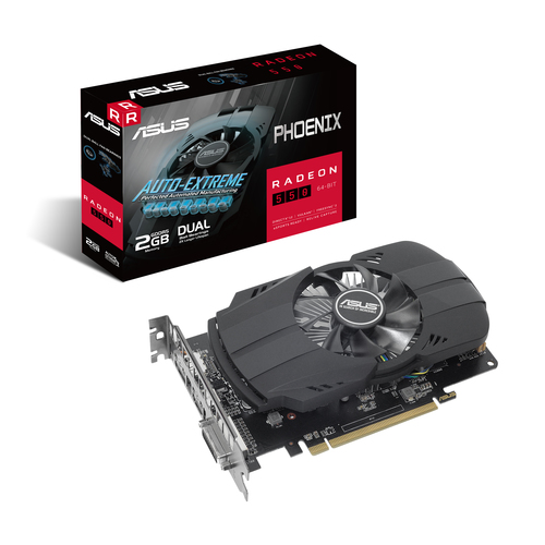 ASUS PH-550-2G, Radeon 550, 2 GB, GDDR5, 64 bit, 5120 x 2880 pixels, PCI Express 3.0
