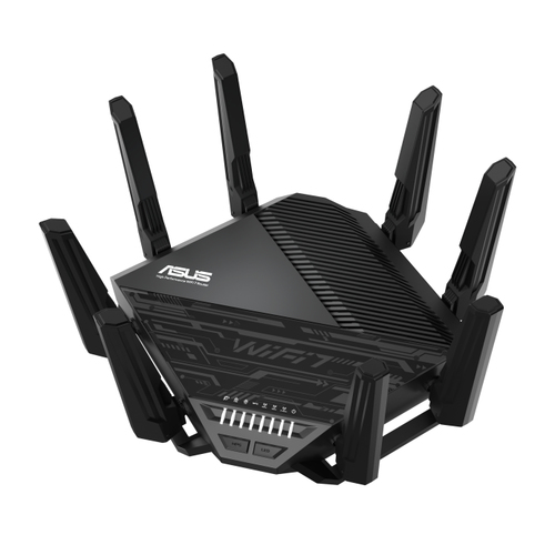 ASUS BE19000, Wi-Fi 7 (802.11be), Tri-band (2.4 GHz / 5 GHz / 6 GHz), Ethernet LAN, Black, Tabletop router