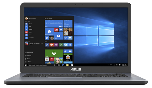 ASUS Vivobook 17 X705MA-DB21-CA, Intel® Pentium® Silver, 1,1 GHz, 43,9 cm (17.3"), 1600 x 900 pixels, 8 GB, 1 TB