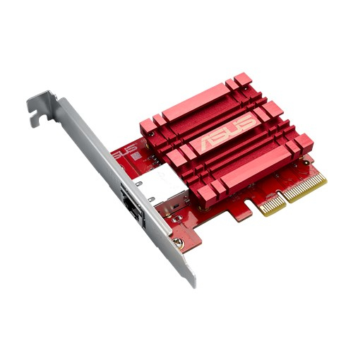 ASUS XG-C100C, Internal, Wired, PCI Express, Ethernet, 10000 Mbit/s, Grey, Red