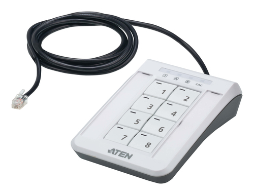 ATEN 2XRT-0019G, Keypad, RJ-11, Plastic, Black, White, 50 °C, 1,8 m
