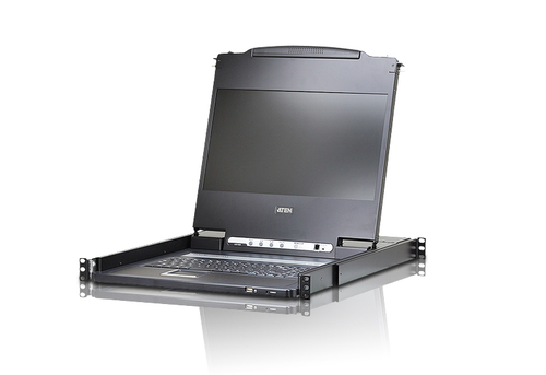ATEN CL6700MW, 1920 x 1080 pixels, Full HD, Rack mounting, 19,4 W, 1U, Black