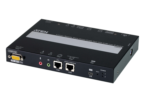 ATEN CN9000, 1920 x 1200 pixels, Ethernet LAN, Full HD, 7,46 W, Black