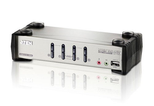 ATEN CS1734B, 2048 x 1536 pixels, 2K Ultra HD, Rack mounting, 3,4 W, Black, Grey