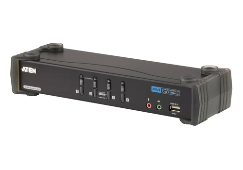ATEN CS1784A, 2560 x 1600 pixels, 10 W, Black