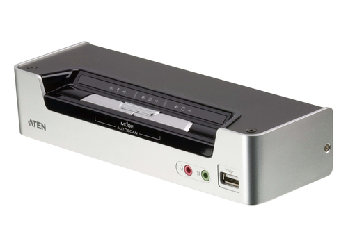ATEN CS1792, 1920 x 1200 pixels, WUXGA, Rack mounting, 3,2 W, 1U, Black, Silver