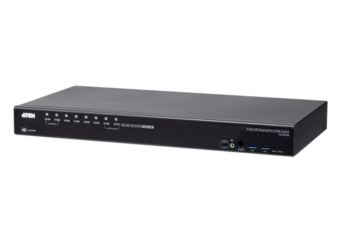 ATEN CS19208, 4096 x 2160 pixels, 4K Ultra HD, Rack mounting, 18,44 W, Black