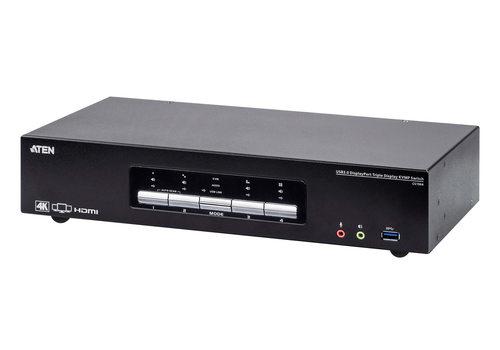 ATEN CS1964, 4096 x 2160 pixels, 15,49 W, Black