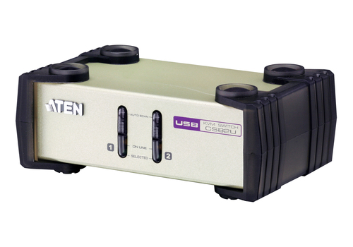 ATEN CS82U, 2048 x 1536 pixels, QXGA, 1,1 W, Black, Light grey