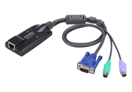 ATEN KA7120, PS/2, PS/2, VGA, Black, Male/Female, Plastic
