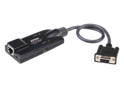 ATEN KA7140, Black, DB-9, RJ-45, Female/Female, Plastic, 72 g