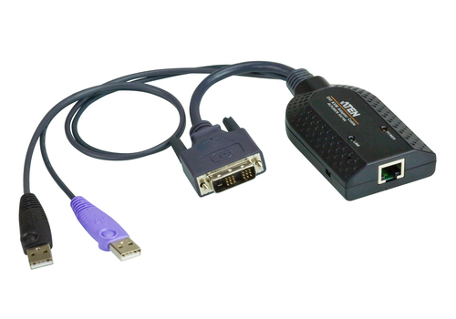 ATEN KA7166, USB, DVI-D, Black, Plastic, 136 g, 5,6 cm