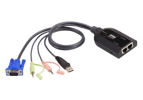 ATEN KA7178, USB, VGA, Black, RJ-45, 2 x RJ-45, HDB-15, USB 2.0, 2 x 3.5mm