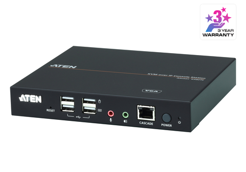 ATEN KA8270, 1920 x 1200 pixels, Ethernet LAN, Full HD+, Rack mounting, 4,66 W, Black