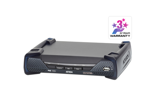 ATEN KE8952R, Receiver, Wired, Cat5e, Cat6, Fiber, 3840 x 2160 pixels, Push-buttons, 36 bit