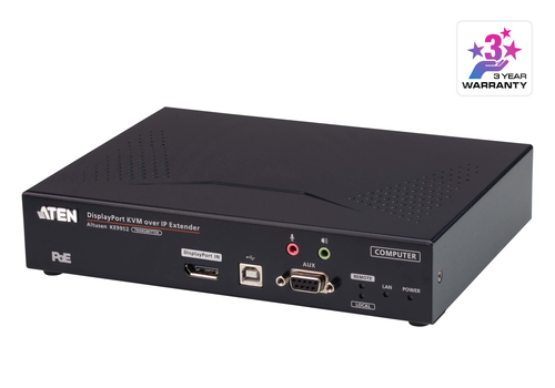 ATEN KE9952T, Transmitter, Wired, 10000 m, Cat5e, 3840 x 2160 pixels, 36 bit