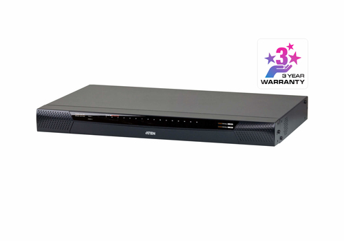 ATEN KN1116VA, 1920 x 1200 pixels, Ethernet LAN, Full HD, Rack mounting, 1U, Black