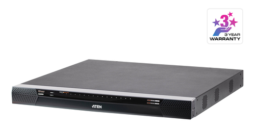 ATEN KN2116VB, 1920 x 1200 pixels, Ethernet LAN, Full HD, Rack mounting, 1U, Black