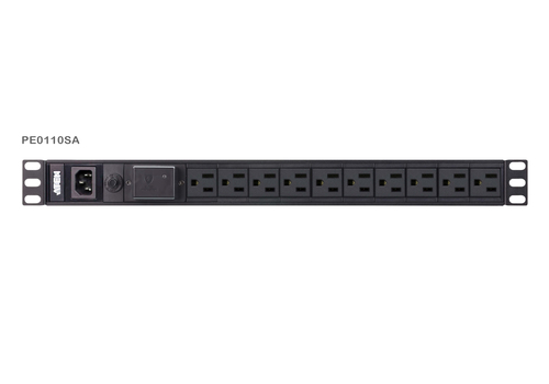ATEN PE0110SA, Basic, 1U, Aluminium, Black, 10 AC outlet(s), NEMA 5-15R