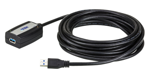 ATEN UE350A, 5 m, USB A, USB A, USB 3.2 Gen 1 (3.1 Gen 1), 5 Gbit/s, Black
