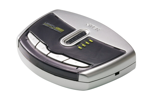 ATEN US421A, Black, Silver