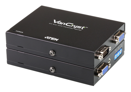 ATEN VE170Q, AV transmitter & receiver, 300 m, Black