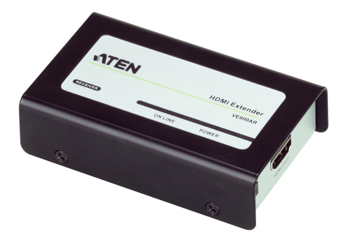 ATEN VE800AR, 1920 x 1080 pixels, AV receiver, 60 m, Wired, Black, HDCP