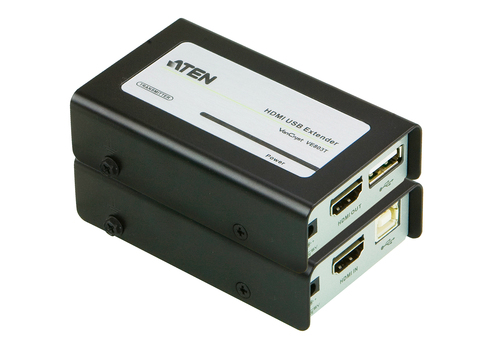 ATEN VE803, AV transmitter & receiver, 60 m, Black, Grey