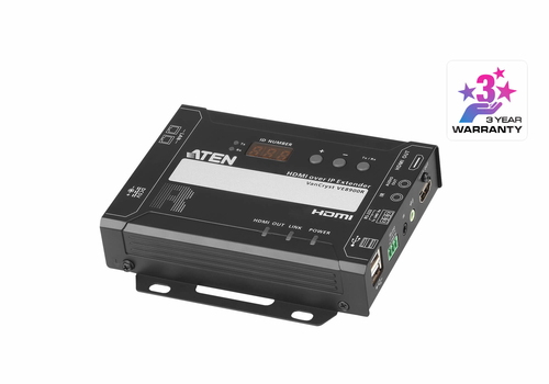 ATEN VE8900R, AV receiver, 100 m, Wired, Black, HDCP