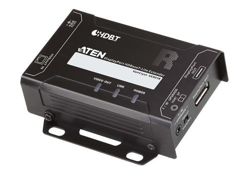 ATEN VE901R, 4096 x 2160 pixels, AV receiver, 70 m, Black, HDCP