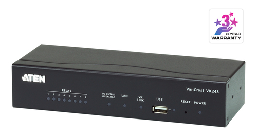 ATEN VK248, Black, Metal, Fast Ethernet, 10,100 Mbit/s, 10/100Base-T(X), ICMP, TCP/IP, DHCP, HTTPS, SSH