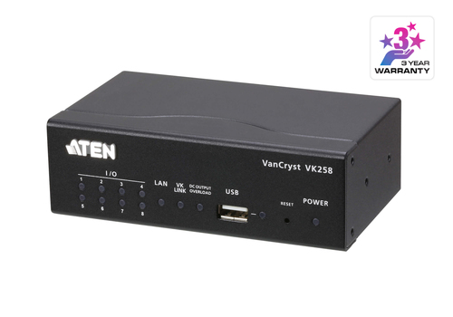 ATEN VK258, Black, Metal, Fast Ethernet, 10,100 Mbit/s, 10/100Base-T(X), ICMP, TCP/IP, DHCP, HTTPS, SSH