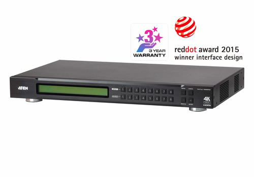 ATEN VM0808HB, HDMI, Metal, Black, 15 m, 600 MHz, 4096 x 2160 pixels