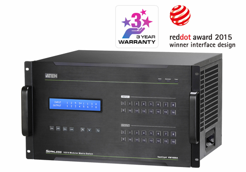 ATEN VM1600A, Metal, Black, 3840 x 2160, 4096 x 2160, 15,2 Gbit/s, 4096 x 2160 pixels, 4K Ultra HD