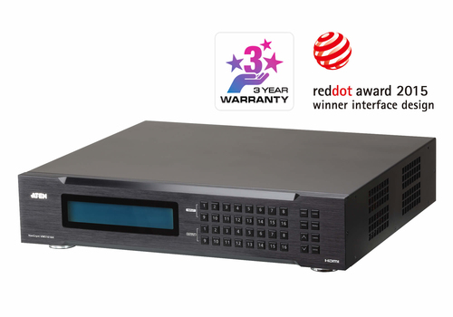 ATEN VM51616H, HDMI, Metal, Black, 15 m, 480p, 720p, 1080i, 1080p, 6,75 Gbit/s