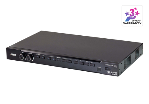 ATEN VP3520, Media presentation matrix switcher, 4096 x 2160 pixels, 4096 x 2160, 3840 x 2160, 1920 x 1080, 1920 x 1200, 1680 x 1050, 1600 x 1200, 1440 x 900, 1400 x..., Black, 46,7 W, 45,8 W