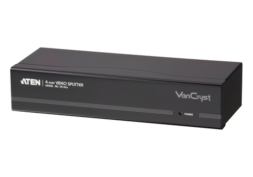 ATEN VS134A, VGA, 4x VGA, 2048 x 1536 pixels, Black, 65 m, 450 MHz