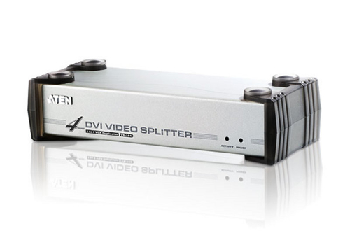 ATEN VS164, DVI, 4x DVI-I, 1 x DVI-I Female, 1920 x 1200 pixels, Black, Silver, Metal