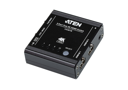 ATEN VS381B, HDMI, Metal, Black, 60 Hz, 5 m, 3840 x 2160, 4096 x 2160