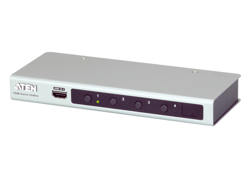 ATEN VS481B, HDMI, Metal, Black, White, 640 x 480 (VGA), 800 x 600 (SVGA), 1280 x 1024 (SXGA), 1280 x 720 (HD 720), 1600 x 1200 (UXGA),..., 480p, 720p, 1080i, 1080p, 2160p, 5 V