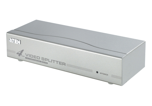 ATEN VS94A, VGA, 4x VGA, 1 x HDB-15 Male (Blue), 1920 x 1400 pixels, 30 m, 350 MHz