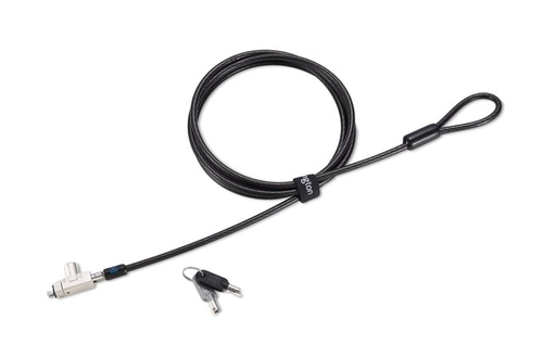 Kensington K60501M, 1,8 m, Kensington, Key, Carbon steel, Black, Silver