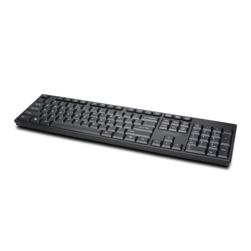 Kensington K75229US, Full-size (100%), Wireless, RF Wireless, QWERTY, Black