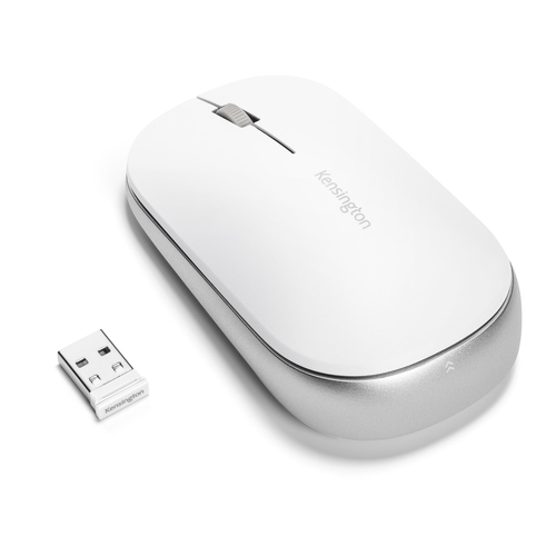 Kensington SureTrack, Ambidextrous, RF Wireless + Bluetooth, 2400 DPI, White
