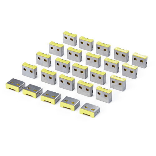 StarTech.com 25P-USB-A-BLOCKER, Port blocker, USB Type-A, Silver, Green, Plastic, 25 pc(s), 240 pc(s)